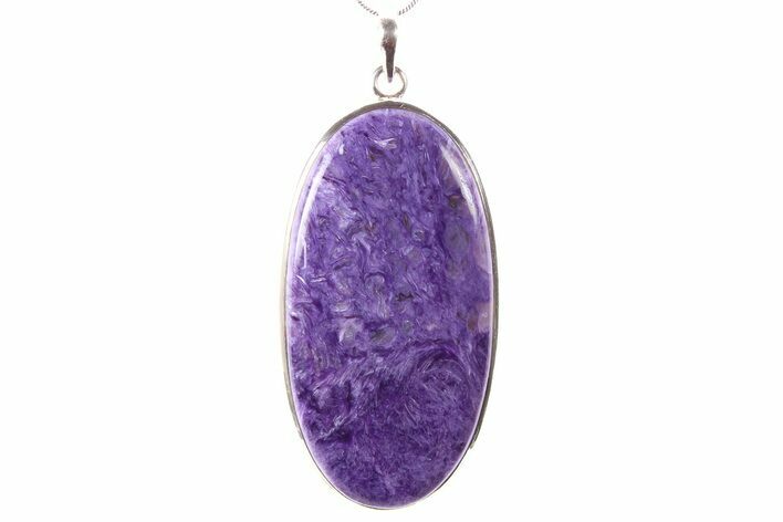 Siberian Charoite Pendant (Necklace) - Sterling Silver #265229